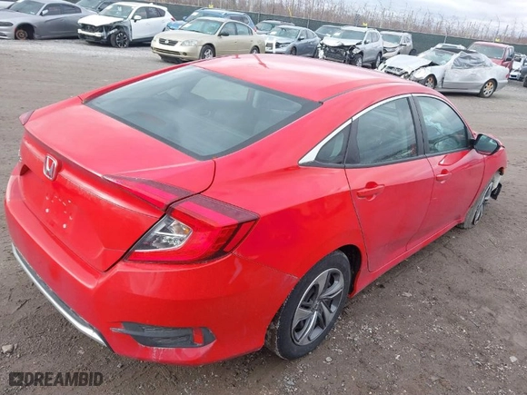 2021 Honda Civic Sedan LX with VIN 2HGFC2F63MH502125, listed as a IAAI auction lot 41734711 with 37,895 mi miles. Bid and sale history available at carsss.com. Image 4.