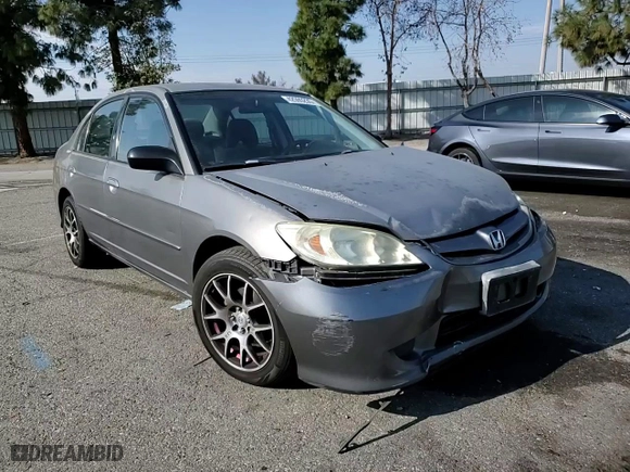 2004 Honda Civic LX with VIN 2HGES16594H586757, listed as a Copart auction lot 42595235 with 294,135 mi miles and Salvage Title. Bid and sale history available at carsss.com. Image 10.