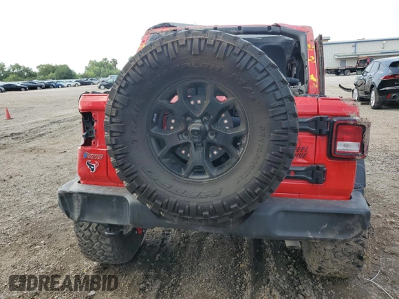 2023 Jeep Wrangler Willys with VIN 1C4HJXDN9PW509722, listed as a Copart auction lot 53980855 with 29,935 mi miles and Salvage title. Bid and sale history available at DreamBid. Image 6.
