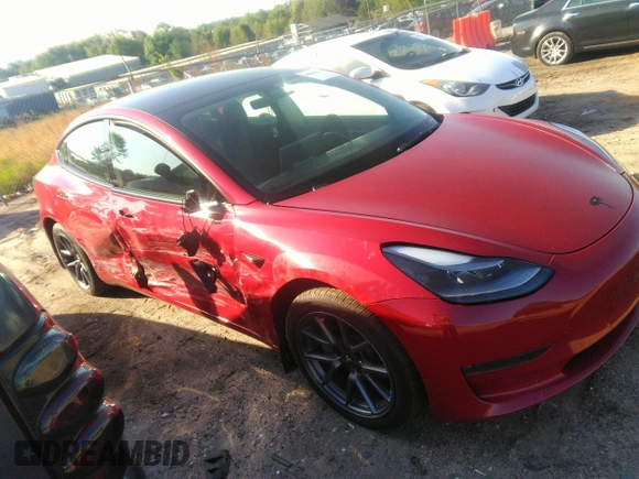 2022 Tesla Model 3 Long Range with VIN 5YJ3E1EB4NF171972, listed as a IAAI auction lot 42026031 with 40,489 mi miles and . Bid and sale history available at DreamBid. Image 1.
