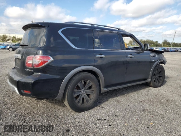 2017 Nissan Armada SV with VIN JN8AY2ND6H9000486, listed as a Copart auction lot 87840055 with 0 mi miles and Clean Title. Bid and sale history available at carsss.com. Image 3.