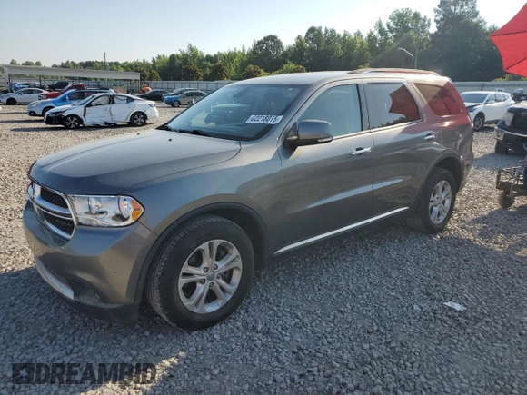 2013 Dodge Durango Crew with VIN 1C4RDHDG3DC596985, listed as a Copart auction lot 62218015 with 296,266 mi miles and Salvage title. Bid and sale history available at DreamBid. Image 1.