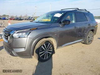 2023 Nissan Pathfinder Platinum with VIN 5N1DR3DK4PC204924, listed as a IAAI auction lot 41366352 with 25918 miles. Bid and sale history available at carsss.com. Image 16.