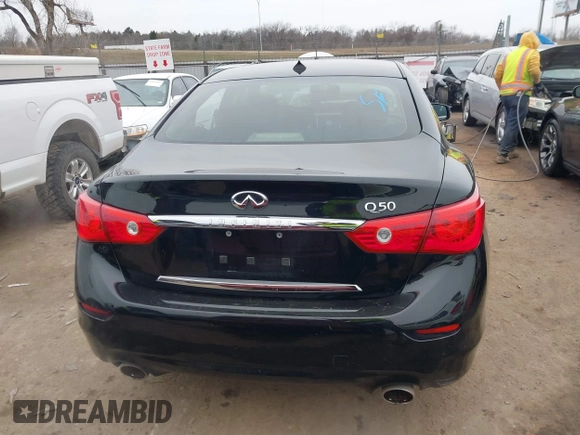 2014 Infiniti Q50 with VIN JN1BV7AP7EM691187, listed as a IAAI auction lot 41535773 with 82,148 mi miles and . Bid and sale history available at DreamBid. Image 16.
