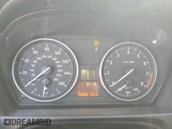 2009 BMW 3 Series 335i with VIN WBAPM73559E191995, listed as a Copart auction lot 48513075 with 150,056 mi miles and Salvage title. Bid and sale history available at DreamBid. Image 9.
