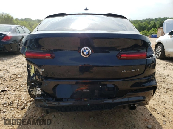 2021 BMW X4 xDrive30i with VIN 5UX2V1C04M9E92675, listed as a Copart auction lot 52495333 with 54,111 mi miles. Bid and sale history available at carsss.com. Image 6.