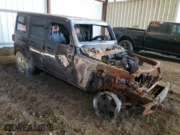 2021 Jeep Wrangler Unlimited Sport Altitude with VIN 1C4HJXDG0MW508942, listed as a Copart auction lot 80285884 with Not Provided miles and Non Repairable. Bid and sale history available at carsss.com. Image 4.