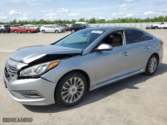 2015 Hyundai Sonata 2.4L Limited with VIN 5NPE34AF3FH024764, listed as a Copart auction lot 50980725 with 163,846 mi miles and Salvage Title. Bid and sale history available at carsss.com. Image 1.