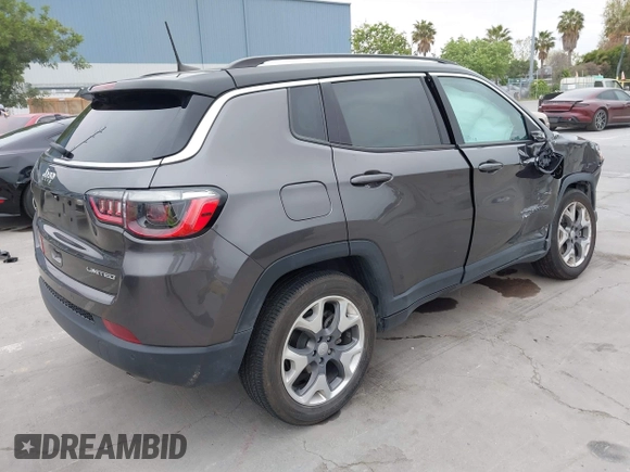 2021 Jeep Compass Limited with VIN 3C4NJCCB0MT571336, listed as a IAAI auction lot 42058191 with 53,039 mi miles and . Bid and sale history available at DreamBid. Image 4.