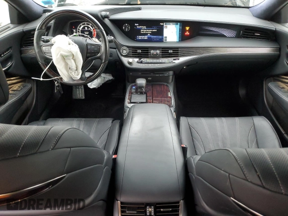 2019 Lexus LS with VIN JTHC51FF1K5007446, listed as a Copart auction lot 47107995 with 9,653 mi miles and Salvage Title. Bid and sale history available at carsss.com. Image 8.
