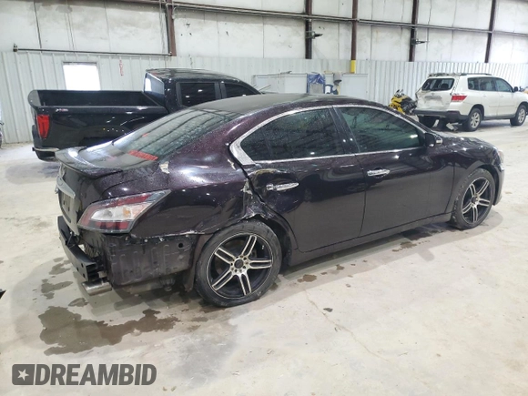 2014 Nissan Maxima S with VIN 1N4AA5AP1EC912951, listed as a Copart auction lot 57298905 with 114,005 mi miles and Non repairable. Bid and sale history available at DreamBid. Image 3.