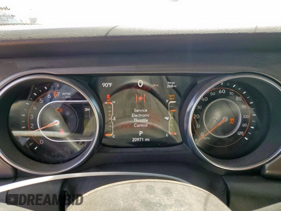 2023 Jeep Gladiator Sport S with VIN 1C6HJTAG4PL564716, listed as a Copart auction lot 57489125 with 20,971 mi miles and Salvage title. Bid and sale history available at DreamBid. Image 9.