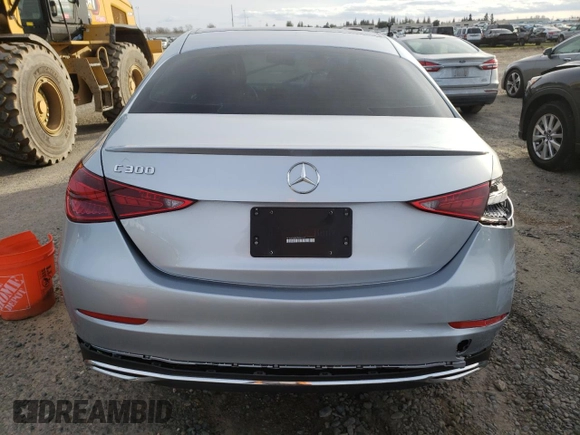 2023 Mercedes-Benz C 300 with VIN W1KAF4GB0PR094457, listed as a Copart auction lot 45687755 with 21,961 mi miles and Salvage Title. Bid and sale history available at carsss.com. Image 6.