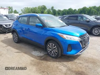 2023 Nissan Kicks SV with VIN 3N1CP5CV9PL563948, listed as a IAAI auction lot 42693795 with 7,105 mi miles and . Bid and sale history available at DreamBid. Image 1.