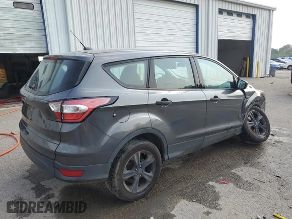 2018 Ford Escape S with VIN 1FMCU0F7XJUB19508, listed as a Copart auction lot 59222395 with Not provided miles and Salvage title. Bid and sale history available at DreamBid. Image 3.