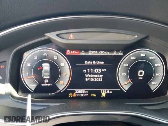 2020 Audi A7 Premium Plus with VIN WAUU2AF2XLN003678, listed as a Copart auction lot 67271893 with 33,856 mi miles and . Bid and sale history available at DreamBid. Image 9.