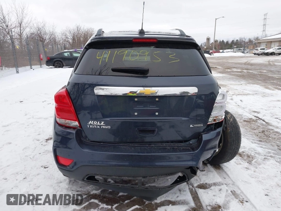 2018 Chevrolet Trax Premier with VIN 3GNCJRSB2JL267942, listed as a IAAI auction lot 41190953 with 39,918 mi miles. Bid and sale history available at carsss.com. Image 15.