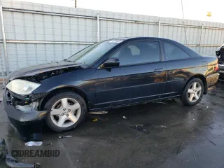 2005 Honda Civic Cpe EX with VIN 1HGEM21905L047023, listed as a Copart auction lot 43710225 with 176,419 mi miles and Salvage Title. Bid and sale history available at carsss.com. Image 1.