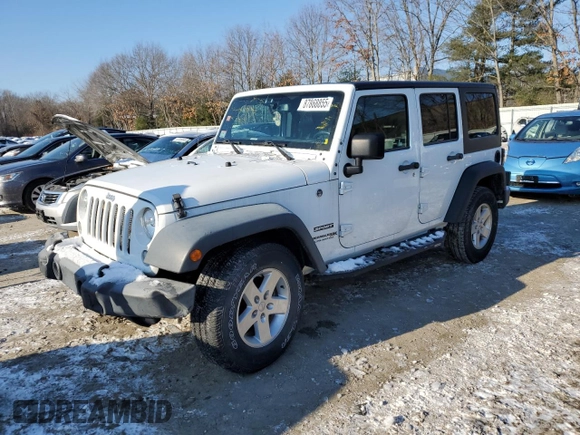 2018 Jeep Wrangler JK Unlimited Sport with VIN 1C4BJWDG8JL806555, listed as a Copart auction lot 87868855 with 57,150 mi miles and Salvage Title. Bid and sale history available at carsss.com. Image 1.