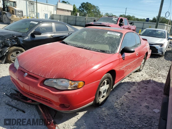 2002 Chevrolet Monte Carlo LS with VIN 2G1WW15E729152250, listed as a Copart auction lot 73939824 with 0 mi miles and Salvage Title. Bid and sale history available at carsss.com. Image 1.