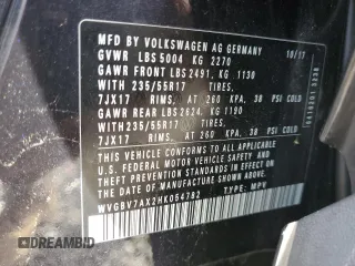 2017 Volkswagen Tiguan S with VIN WVGBV7AX2HK054782, listed as a Copart auction lot 54234175 with 67,044 mi miles and Salvage Title. Bid and sale history available at DreamBid. Image 13.
