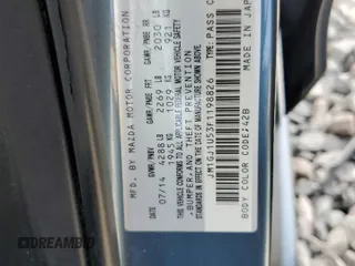 2015 Mazda 6 i Sport with VIN JM1GJ1U53F1198826, listed as a Copart auction lot 54195065 with 214,601 mi miles and Salvage Title. Bid and sale history available at carsss.com. Image 13.