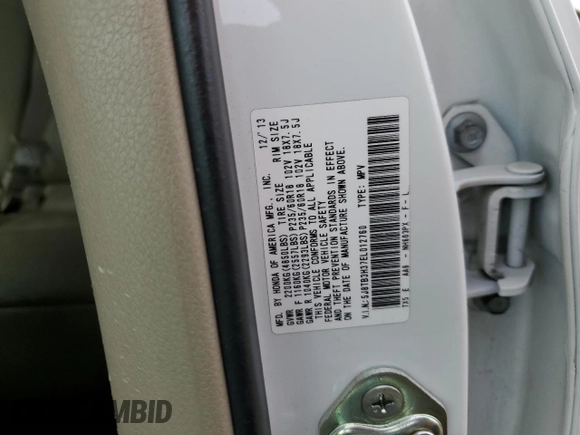 2014 Acura RDX with VIN 5J8TB3H37EL012760, listed as a Copart auction lot 72548184 with 108,623 mi miles and Salvage Title. Bid and sale history available at carsss.com. Image 13.