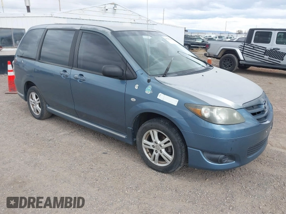 2005 Mazda MPV LX with VIN JM3LW28J150536653, listed as a IAAI auction lot 41767215 with 176,983 mi miles. Bid and sale history available at carsss.com. Image 1.