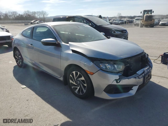 2018 Honda Civic Coupe LX with VIN 2HGFC4B59JH301723, listed as a Copart auction lot 46605105 with 91,158 mi miles and Clean Title. Bid and sale history available at carsss.com. Image 4.