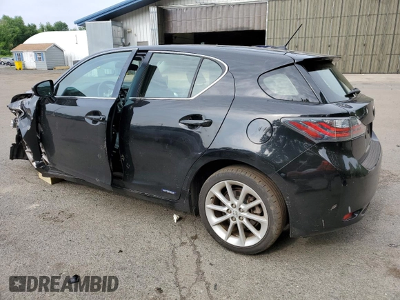 2012 Lexus CT 200h with VIN JTHKD5BH5C2112989, listed as a Copart auction lot 58613295 with Not provided miles and Salvage title. Bid and sale history available at DreamBid. Image 2.
