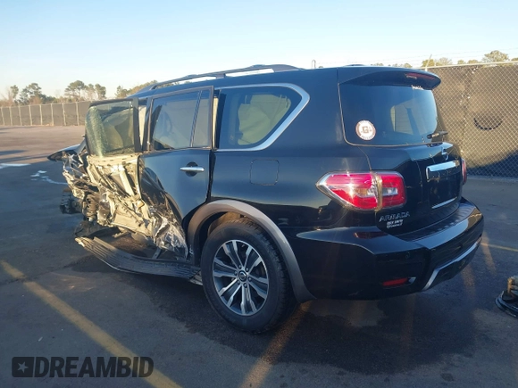 2020 Nissan Armada SL with VIN JN8AY2ND7L9111279, listed as a IAAI auction lot 41197246 with 20 mi miles. Bid and sale history available at carsss.com. Image 3.