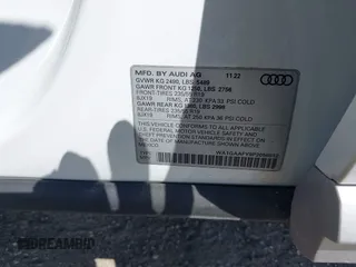 2023 Audi Q5 S line Premium with VIN WA1GAAFY9P2056512, listed as a IAAI auction lot 41686353 with 13,959 mi miles. Bid and sale history available at carsss.com. Image 9.