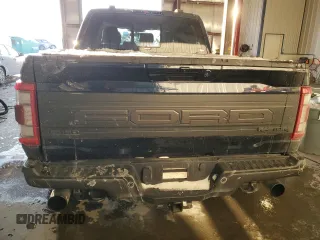2022 Ford F-150 Raptor with VIN 1FTFW1RGXNFA87263, listed as a Copart auction lot 45265165 with 33,264 mi miles and Salvage Title. Bid and sale history available at carsss.com. Image 6.