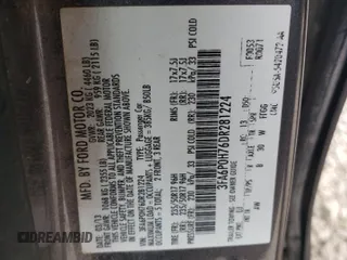 2013 Ford Fusion SE with VIN 3FA6P0H76DR281224, listed as a Copart auction lot 58154575 with 158,184 mi miles and Salvage title. Bid and sale history available at DreamBid. Image 12.