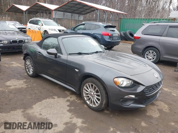 2017 FIAT 124 Spider Elaborazione Abarth z VIN JC1NFAEK8H0106578, wystawiony jako IAAI lot #41553055 z przebiegiem 52 803 mil mil oraz . Historia ofert i sprzedaży dostępna na DreamBid. Obrazek 1.