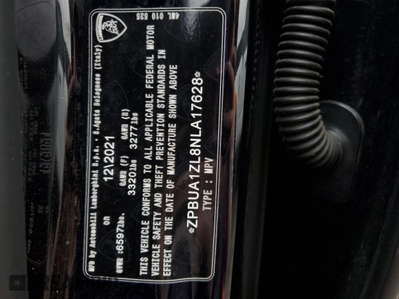 2022 Lamborghini Urus z VIN ZPBUA1ZL8NLA17628, wystawiony jako Copart lot #55745125 z przebiegiem 31 007 mil mil oraz Szkoda całkowita • Salvage title. Historia ofert i sprzedaży dostępna na DreamBid. Obrazek 13.