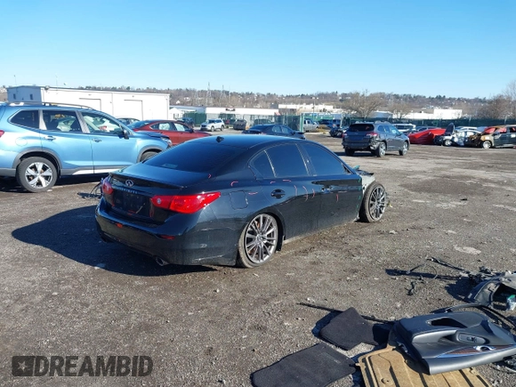 2016 Infiniti Q50 3.0t Red Sport 400 with VIN JN1FV7AR9GM451130, listed as a IAAI auction lot 41847805 with 89,146 mi miles. Bid and sale history available at carsss.com. Image 4.