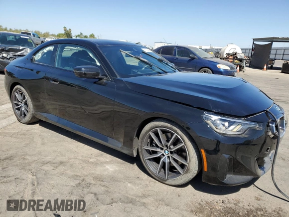 2023 BMW 2 Series 230i with VIN 3MW23CM05P8D12873, listed as a Copart auction lot 71322464 with 24,454 mi miles and Salvage Title. Bid and sale history available at carsss.com. Image 4.