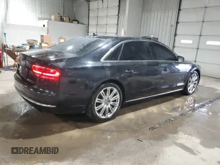 2013 Audi A8 L 3.0L with VIN WAURGAFD1DN000436, listed as a Copart auction lot 44382755 with 138,900 mi miles and Salvage Title. Bid and sale history available at carsss.com. Image 3.