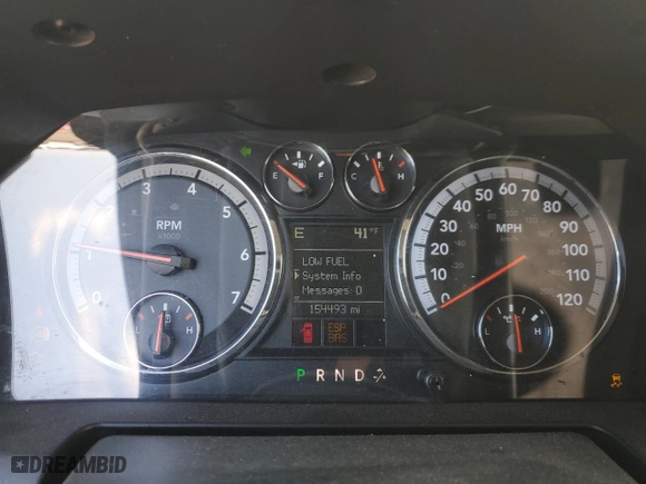 2009 Dodge Ram 1500 SLT with VIN 1D3HB13T19S749245, listed as a Copart auction lot 49701655 with 154,493 mi miles and Salvage Title. Bid and sale history available at carsss.com. Image 9.
