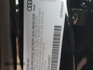 2020 Audi A3 Sedan Premium with VIN WAUAUGFF8LA000837, listed as a Copart auction lot 46434874 with 15,683 mi miles. Bid and sale history available at carsss.com. Image 13.