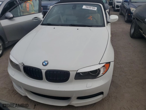 2012 BMW 1 Series 135i with VIN WBAUN7C54CVM26846, listed as a Copart auction lot 76630164 with 0 mi miles and Non Repairable. Bid and sale history available at carsss.com. Image 5.