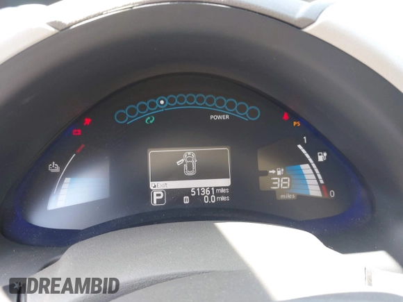 2013 Nissan LEAF SL with VIN 1N4AZ0CP5DC418535, listed as a IAAI auction lot 42084970 with 51,361 mi miles and . Bid and sale history available at DreamBid. Image 7.