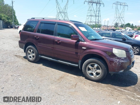 2007 Honda Pilot EX-L with VIN 2HKYF18527H510015, listed as a IAAI auction lot 42720416 with 155,685 mi miles and . Bid and sale history available at DreamBid. Image 1.