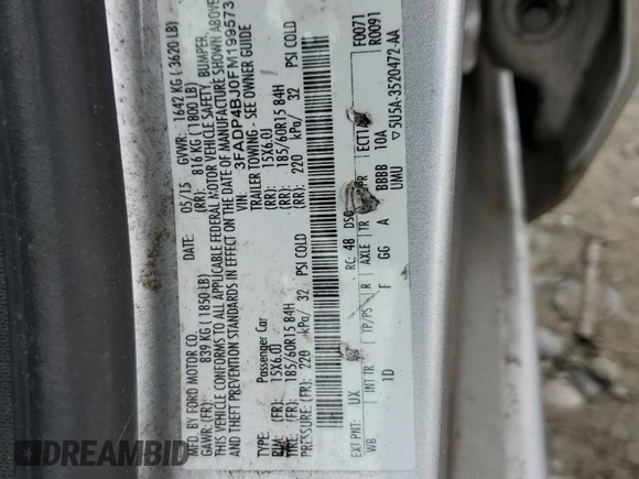 2015 Ford Fiesta SE с VIN 3FADP4BJ0FM199573, выставлен на аукционе Copart как лот 67113154 с пробегом Не указан миль и Списание • Salvage title. История ставок и продаж доступна на DreamBid. Изображение 12.