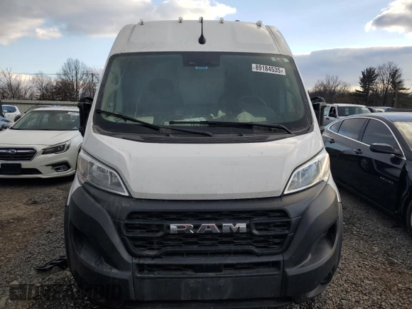 2023 Ram ProMaster Cargo with VIN 3C6MRVJGXPE544997, listed as a Copart auction lot 89184535 with 117,618 mi miles and Salvage Title. Bid and sale history available at DreamBid. Image 5.
