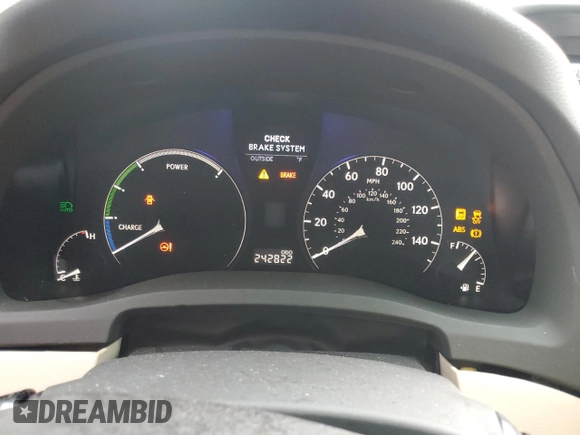 2012 Lexus RX 450h with VIN JTJBC1BA7C2428049, listed as a Copart auction lot 60290195 with 242,822 mi miles and Salvage title. Bid and sale history available at DreamBid. Image 9.