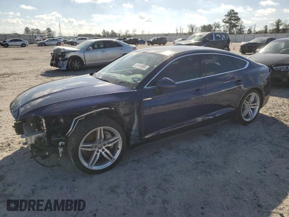 2019 Audi A5 Sportback Premium Plus with VIN WAUENCF51KA096467, listed as a Copart auction lot 42970494 with 34,753 mi miles. Bid and sale history available at carsss.com. Image 1.