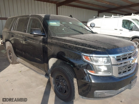 2019 Chevrolet Tahoe Commercial with VIN 1GNLCDEC0KR390778, listed as a IAAI auction lot 41800011 with 1 mi miles. Bid and sale history available at carsss.com. Image 1.