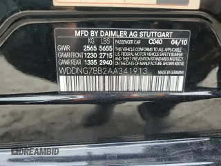 2010 Mercedes-Benz S-Class S 550 with VIN WDDNG7BB2AA341913, listed as a Copart auction lot 48166445 with 99,475 mi miles and Salvage Title. Bid and sale history available at carsss.com. Image 12.
